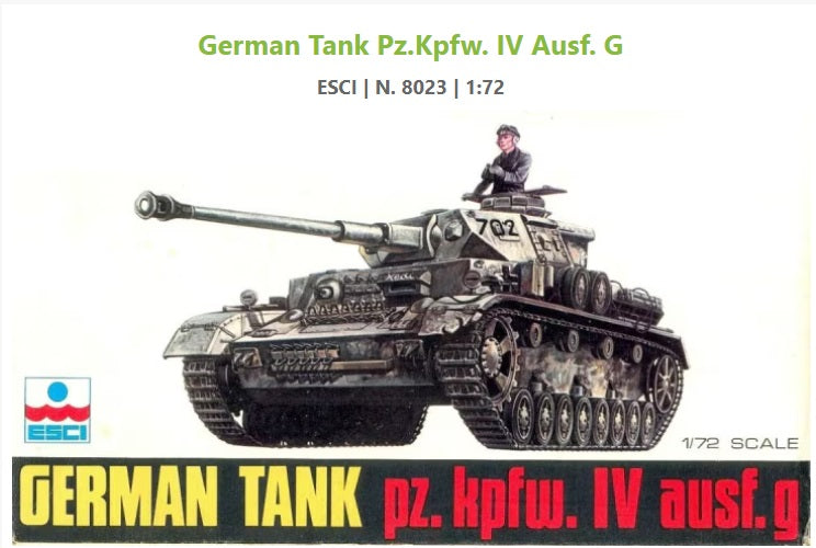 German Tank Pz.Kpfw. IV H - 1:72 - ESCI - 8023