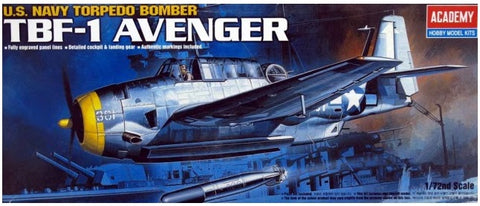 U.S. Navy Torpedo Bomber TBF-1 Avenger - 1:72 - Academy - 1651