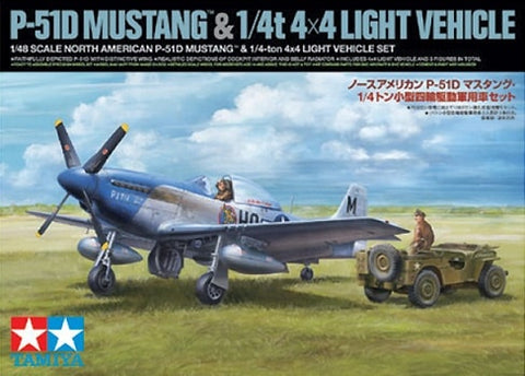 North-American P-51D Mustang... & 1/4-ton 4x4 Light Vehicle - 1:48 - Tamiya - TA25205