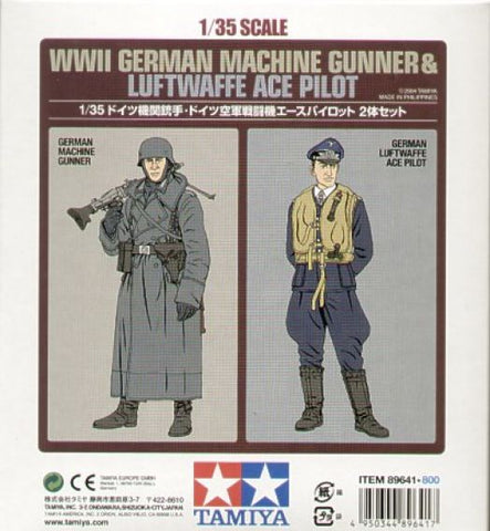 German (WWII) Machine Gunner & Ace Pilot - 1:35 - Tamiya - 89641