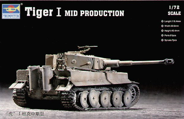 Pz.Kpfw.VI Tiger I (Mid) - 1:72 - Trumpeter - 07243