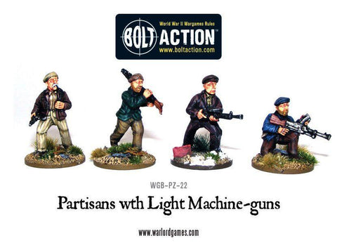 Partisans with Light Machine Guns - 28mm - Bolt Action - WGB-PZ-22
