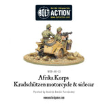 Afrika Korps Kradschutzen Motorcycle And Sidecar - 28mm - Bolt Action - WGB-AK-23