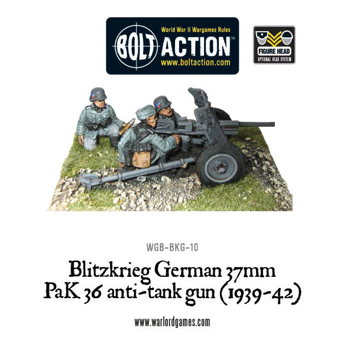 German 37mm PaK 36 anti-tank gun (1939-42) - 28mm - Bolt action - WGB-BKG-10
