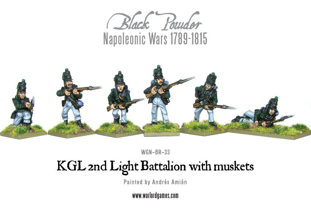 KGL 2nd Light Battalion With Muskets - 28mm - Black Powder - WGN-BR-33