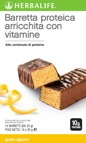 Herbalife - KIT Barrette Proteiche Gusto Agrumi 168 barrette 12 confezioni
