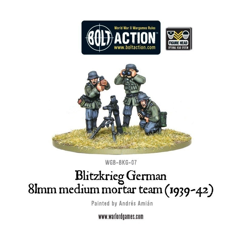 German 81mm Medium Mortar Team (1939-42) - 28mm - Bolt action - WGB-BKG-07