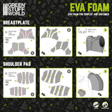 Eva foam - Light grey - Medium density - 5mm - 500x950mm - Green Stuff