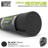 Eva foam - Black - Medium density - 10mm - 500x750mm - Green Stuff
