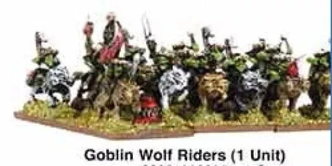 Orcs Goblin Wolf Riders - 10mm - Warmaster - UNPAINTED