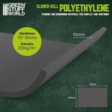 Eva foam - Black - Medium density - 10mm - 500x750mm - Green Stuff