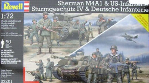 Sherman and US-Infanterie + StuG and German Infantry - 1:72 - Revell - 03201