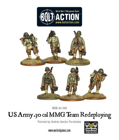 US Army 30 Cal MMG Team Redeploying - 28mm - Bolt Action - WGB-AI-34A