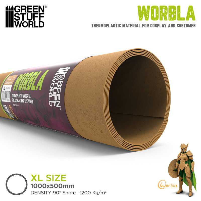Eva foam - Worbla Thermoplastic - XL - 1000x500mm - Green Stuff