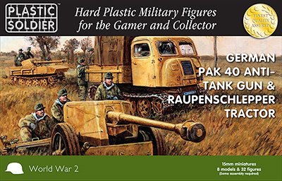 German Pak 40 with Raupenschlepper tractor - 15mm - Plastic Soldier - WW2G15004