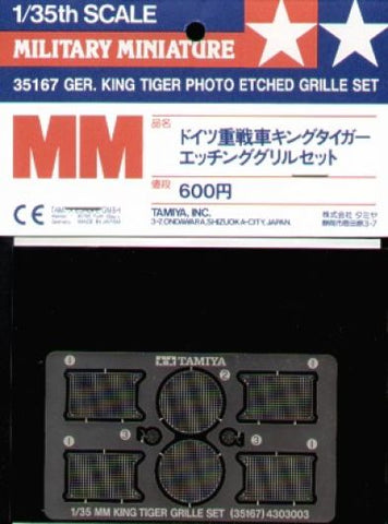 Tamiya - 35167 - Pz.Kpfw.VI King Tiger Sd.Kfz.182 etched grilles - 1:35