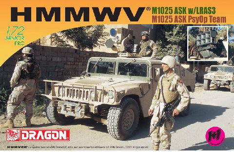 HMMWV M1025 ASK w/LRAS3 & M1025 ASK PsyOP Team (Twin Pack) - 1:72 - Dragon 7245