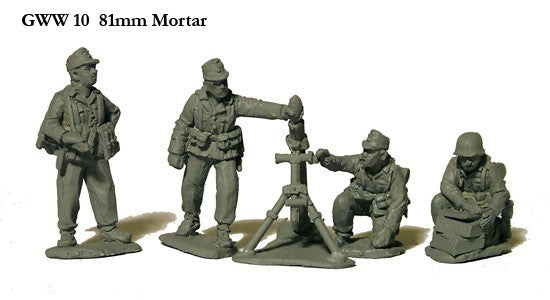Perry - GWW10 - German 81mm Mortar and four crew - 28mm