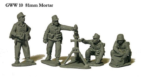 Perry - GWW10 - German 81mm Mortar and four crew - 28mm