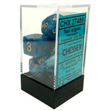 Chessex - 27489 - Phantom Teal w/gold  - Polyhedral 7 die set (16mm)