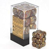 Chessex - 27693 - Lustrous Gold w/Silver Dice Block (16mm) - 27693