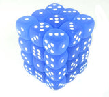 Chessex - 27806 - Frosted - Blue/white Dice Block (12mm)