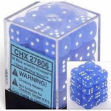 Chessex - 27806 - Frosted - Blue/white Dice Block (12mm)