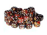 Lustrous - Gold/silver dice block (12mm) - Chessex - 27893 - @