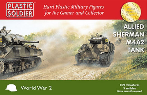 Sherman M4A2 3 models - 1:72 - Plastic Soldier - WW2V20034