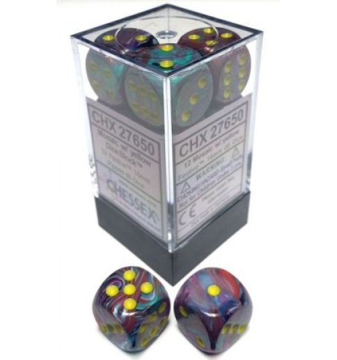 Chessex - 27650 - Festive Mosaic/yellow - 16mm