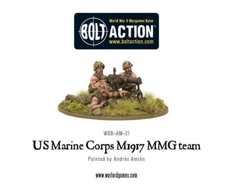 Warlord Games WGB-AM-21 - USMC M1917 MMG team