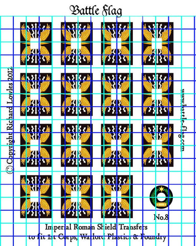 Battle Flag - Early Imperial Roman Legionary Shield Design- 28mm - EIRL8