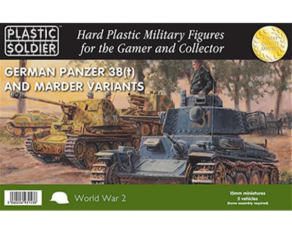 Plastic Soldier - WW2V15025 - German Panzer 38t and marder variants - 15mm