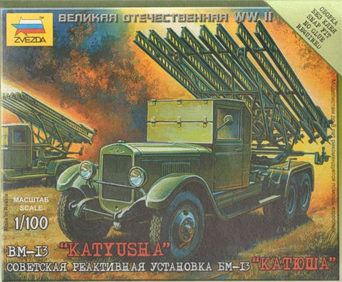 Soviet BM-13 'Katyusha' rocket launcher - 15mm - 1:100 - Zvezda - 6128 - @
