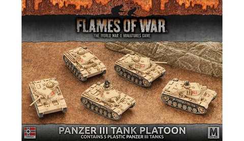 Flames of War - GBX96 - Panzer III Tank Platoon (Plastic x 5)