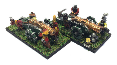 Empire Cannons - 10mm - Warmaster - PAINTED