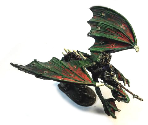 Chaos hero on dragon - 10mm - Warmaster - UNPAINTED