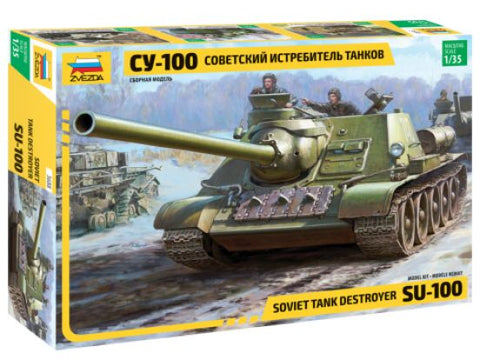Zvezda - 3688 - Soviet SU-100 tank Destroyer - 1:35