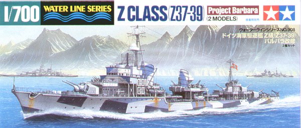 Tamiya 31908 - German Destroyer Z Class (Z37-39) - 1:700