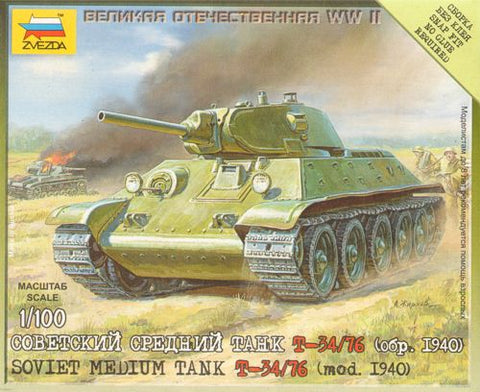 Zvezda - 6101 - Soviet T-34 - 15mm - 1:100