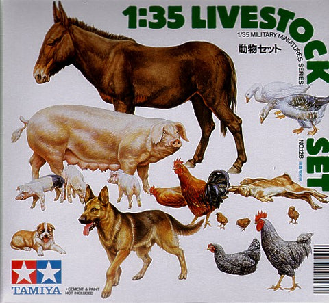 Tamiya - 35128 - Farmyard Livestock Set - 1:35
