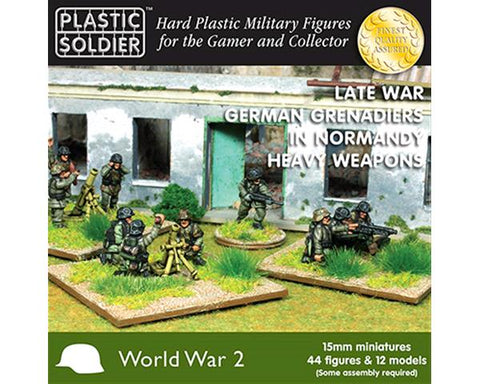 German grenadiers in Normandy heavy weapons - 15mm - Plastic Soldier - WW2015012