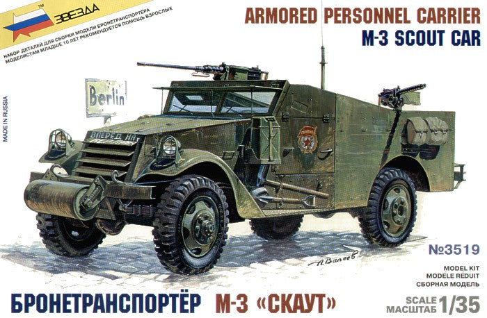 Zvezda - 3519 - M3A1 Scout Car - 1:35