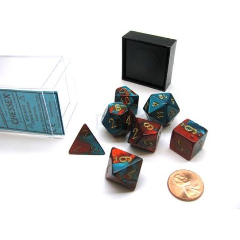 Chessex - 26462 - Gemini - Polyhedral Red-Teal w/gold
