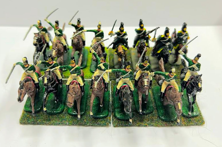 Russian Dragoons x 16 - 1:72 (HIGH PAINTED) Hat - 8012 - CP@