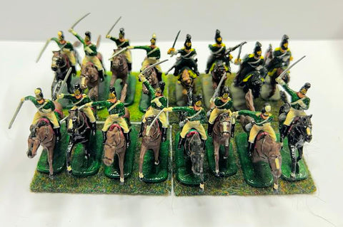 Russian Dragoons x 16 - 1:72 (HIGH PAINTED) Hat - 8012 - CP@