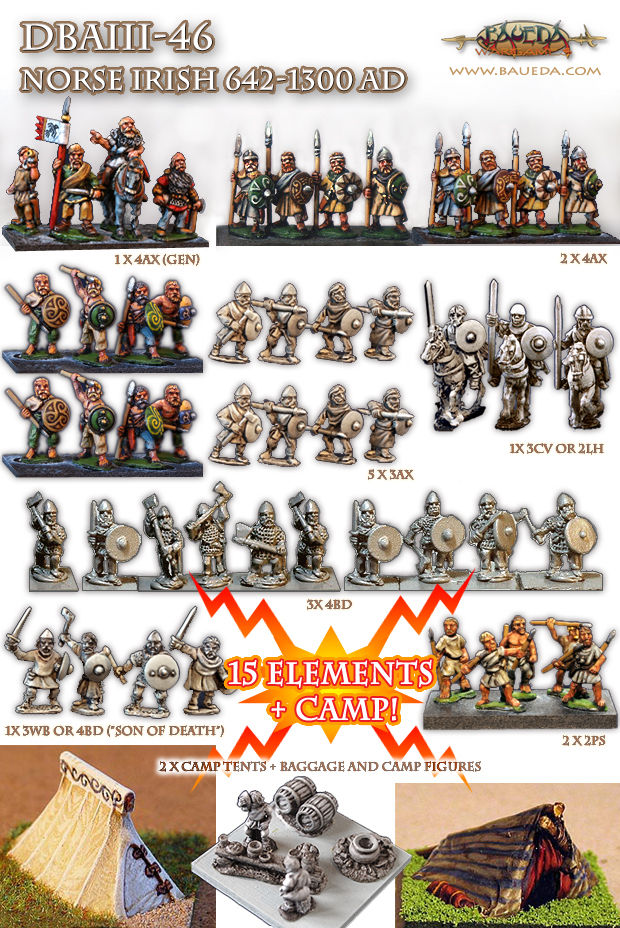 Norse-Irish 642-1300 AD - 15mm - Baueda - DBAIII-46