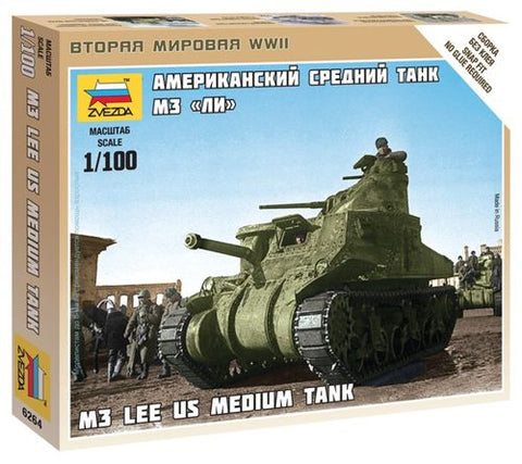 US medium tank M3 Lee - 1:100 - Zvezda - 6264 - @