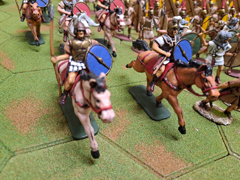 ROMANS INFANTRY CAVALRY -PUNIC WARS - 1:32 - HAT/ITALERI - PAINTED (SET 1)
