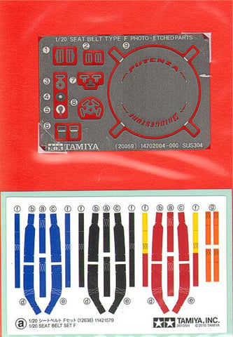 Tamiya TA12638 - F1 Seat Belt Set F 1990s - 1:20